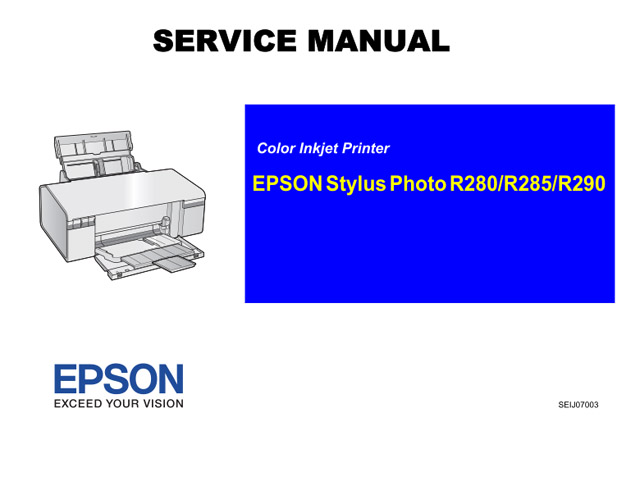 Epson R290 R280 R285 SERVICE MANUAL